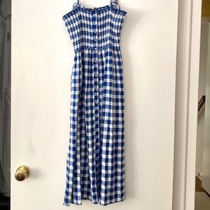 Smocked gingham dress